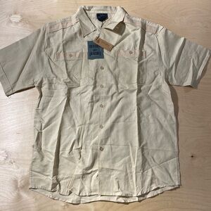 Good Boy Collection Light Tan Casual Button Down Shirt 2XL (NS)